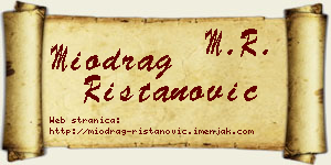 Miodrag Ristanović vizit kartica
